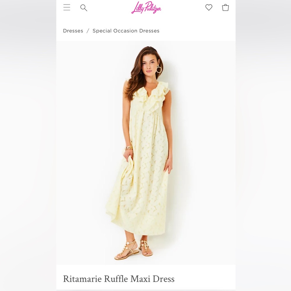 NWT Lily Pulitzer
Ritamarie Ruffle Maxi Dress size 8